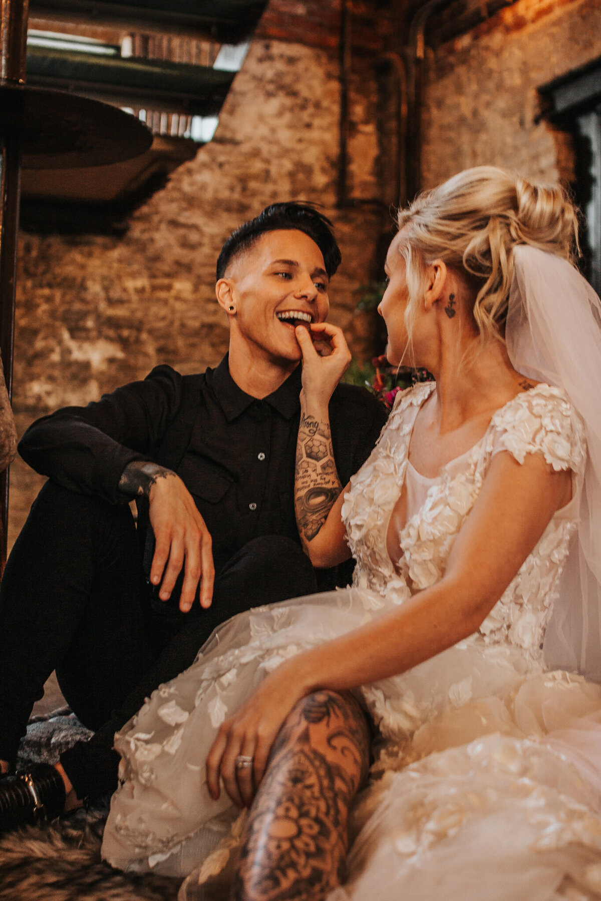 Moody and intimate wedding at North Church Venue in Muncie, IN