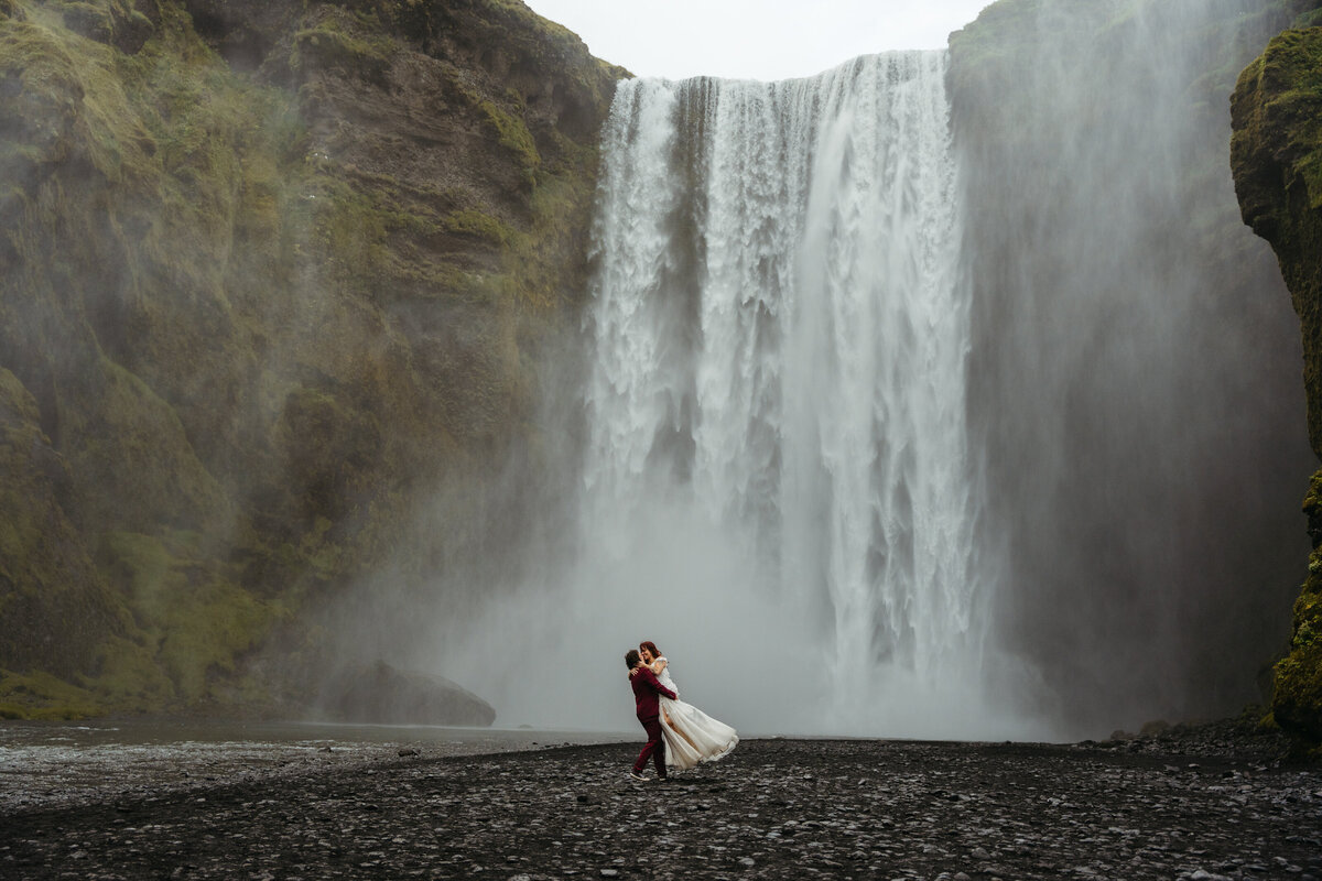 Skógafoss Iceland Elopement Photographer -6