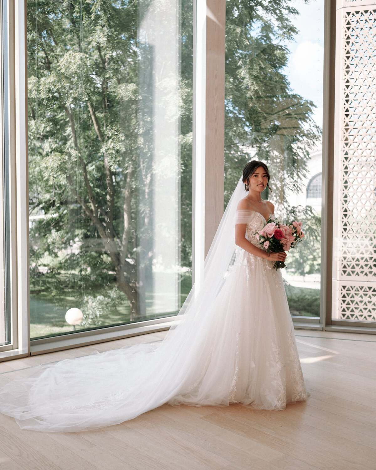 Portrait of bride and her ottawa wedding that took place at the national arts center