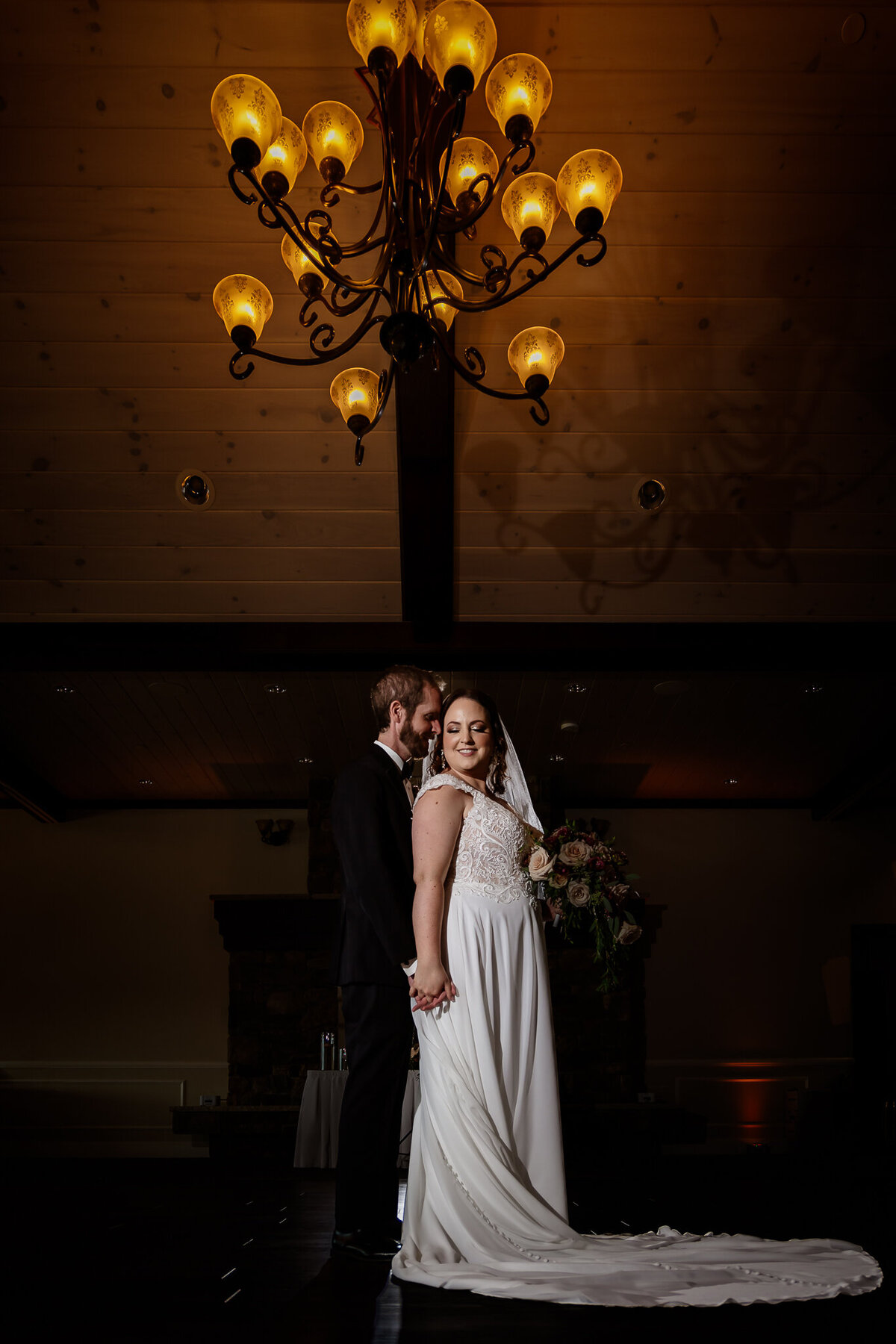 bride and groom portrait  at Pembroke pines country club