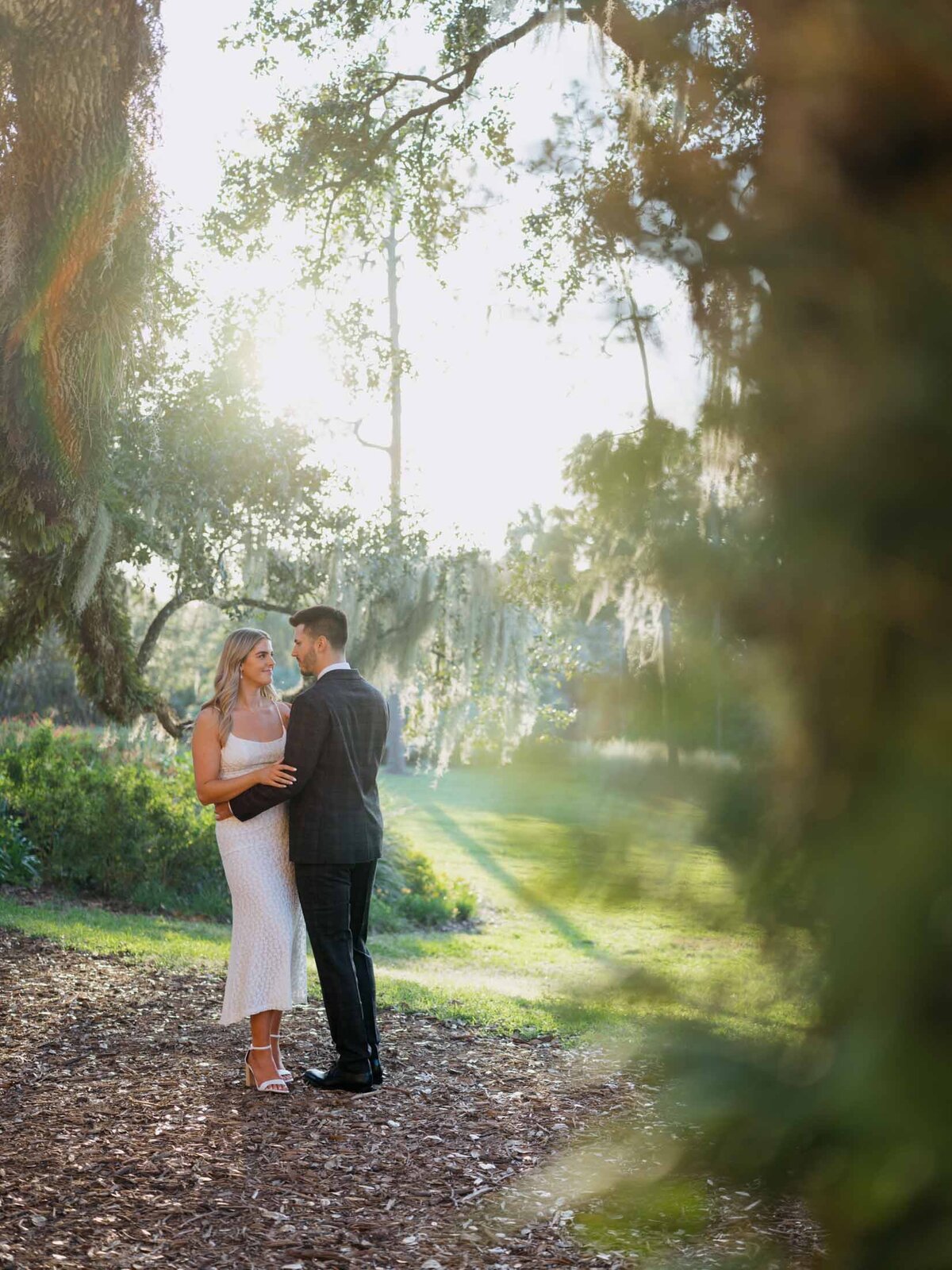 Dreamy garden Charleston engagement session in SC.