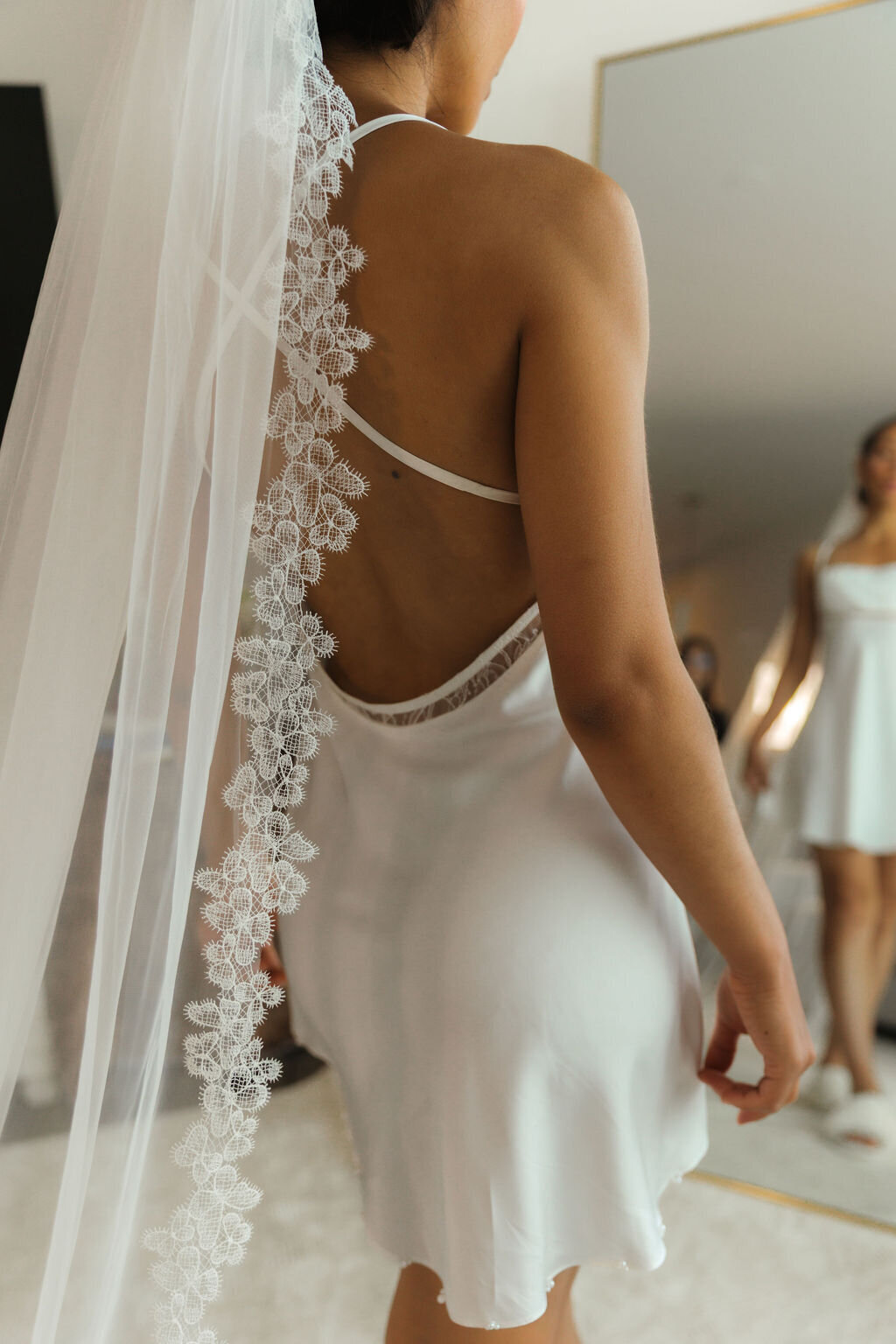 Elegant satin bridal slip dress designed for timeless simplicity
