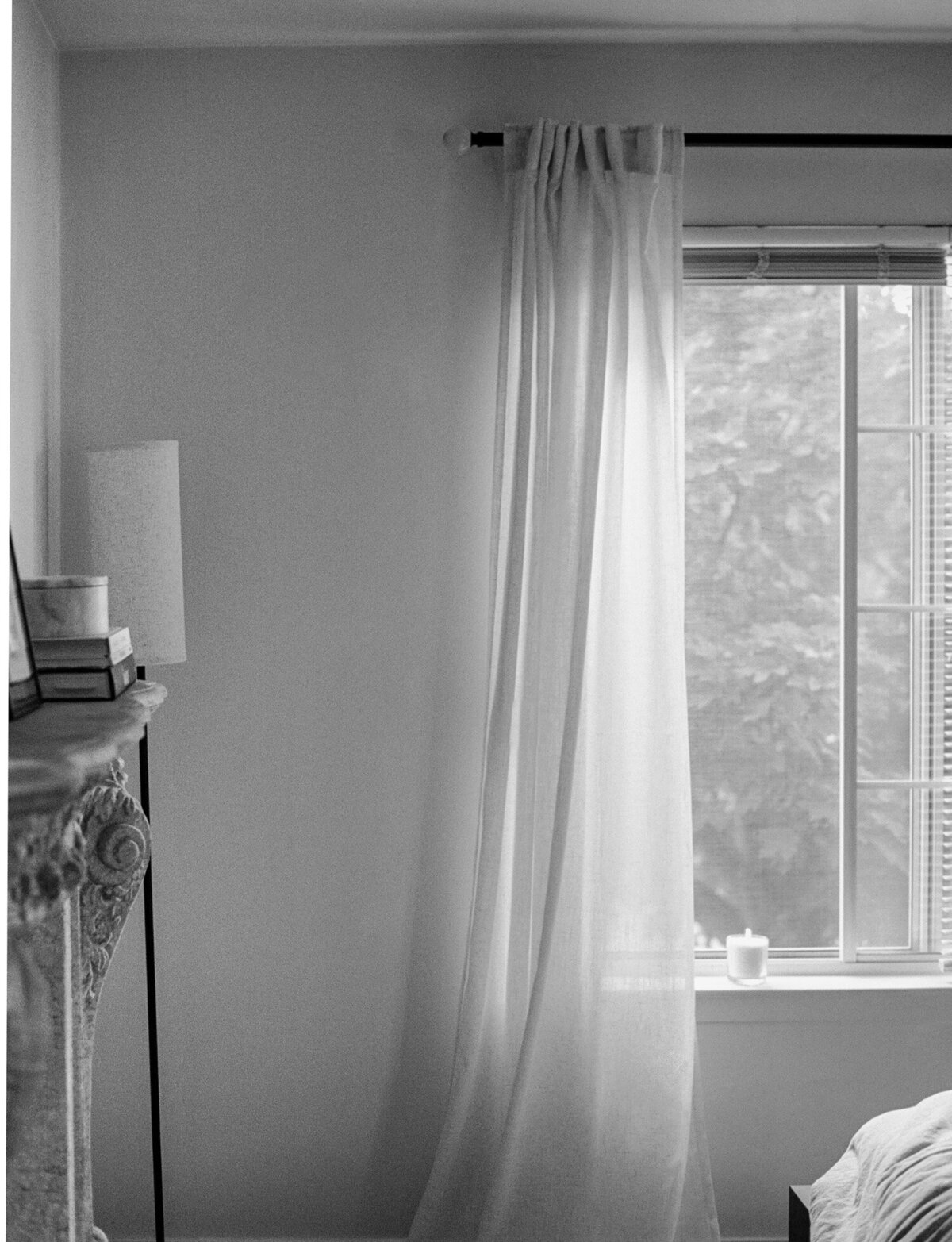 soft film branding photo, interior photography, bedroom design, candle branding photo