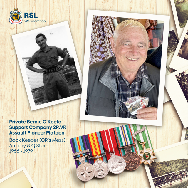 Private Bernie O'Keefe Support Company 2R, VR Assault Pioneer Platoon