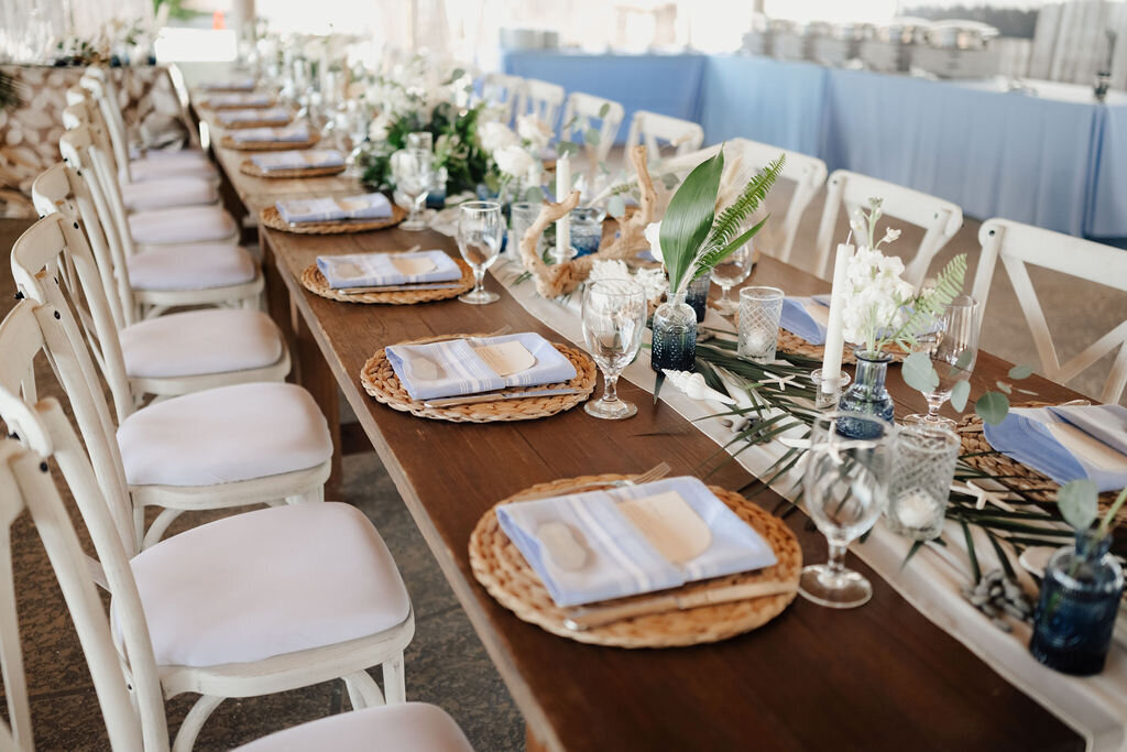 23 - Postcard Inn LGBTQ Destination Beach Wedding Reception Tablescape - Tampa Bay Wedding Planner