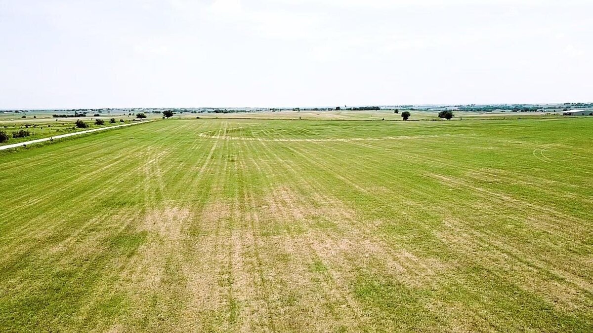 Panoramic landscape view of undeveloped land for sale in Cooke County, Texas