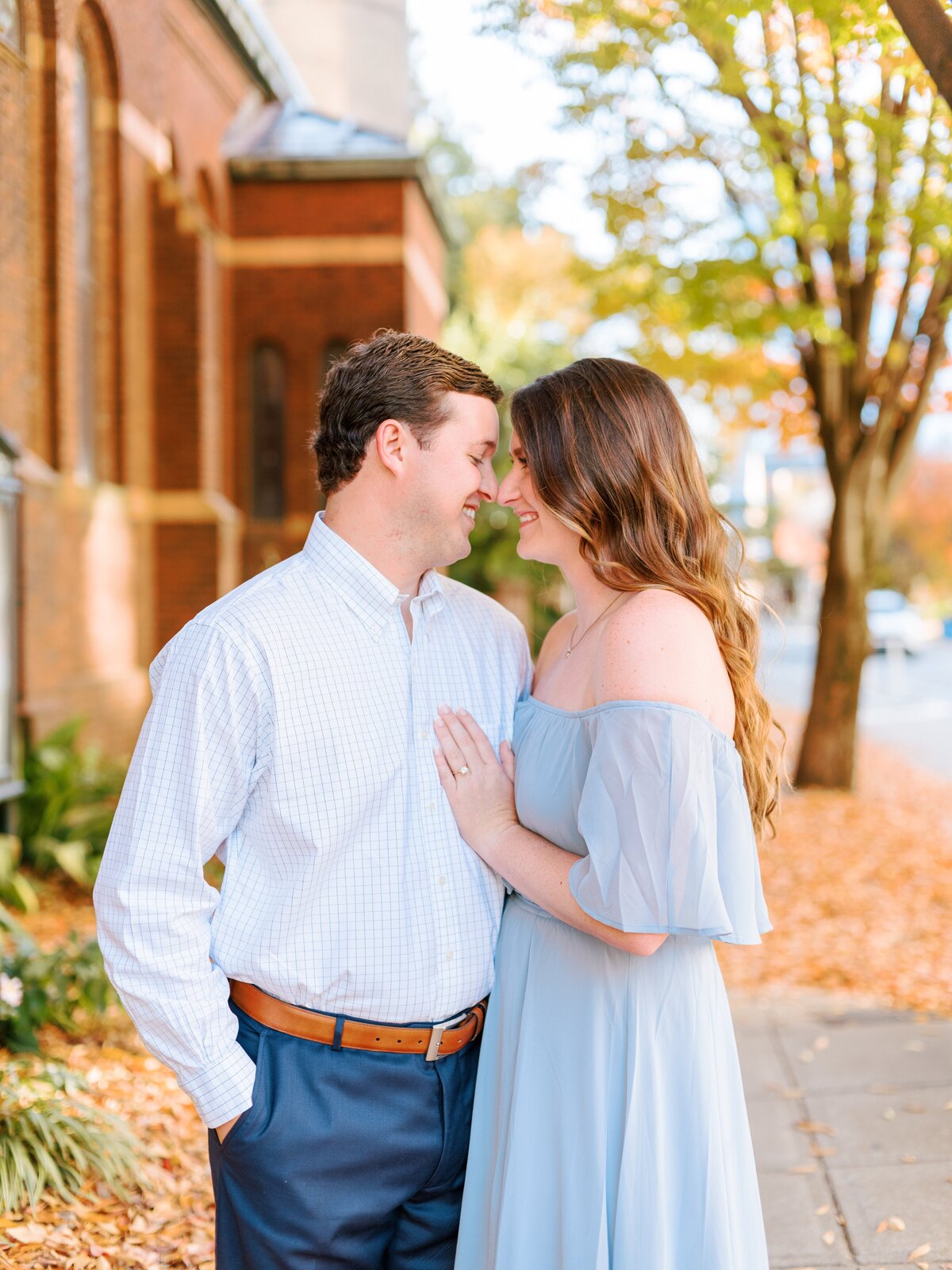 Downtown Raleigh NC Fall Engagement Session_0003