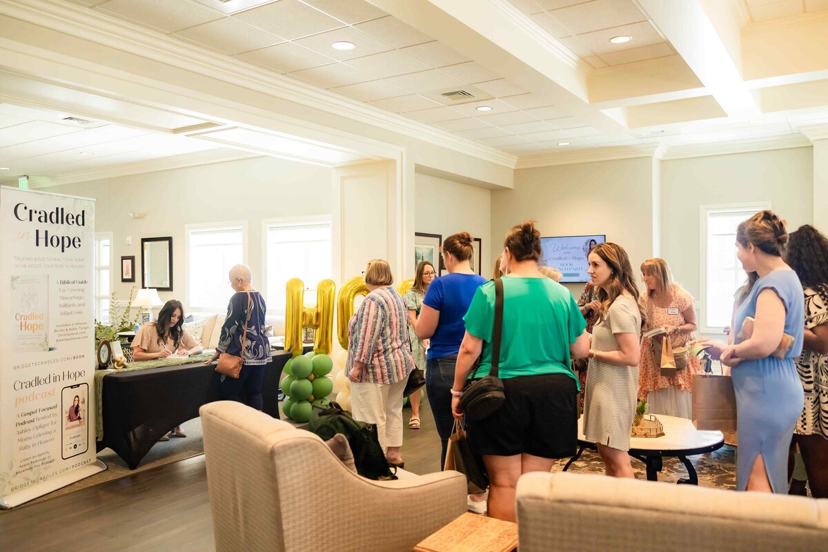 Ashley Opliger Cradled in Hope Book Launch Party, biblical book for grieving moms, miscarriage, stillbirth, infant loss, christian author (91)
