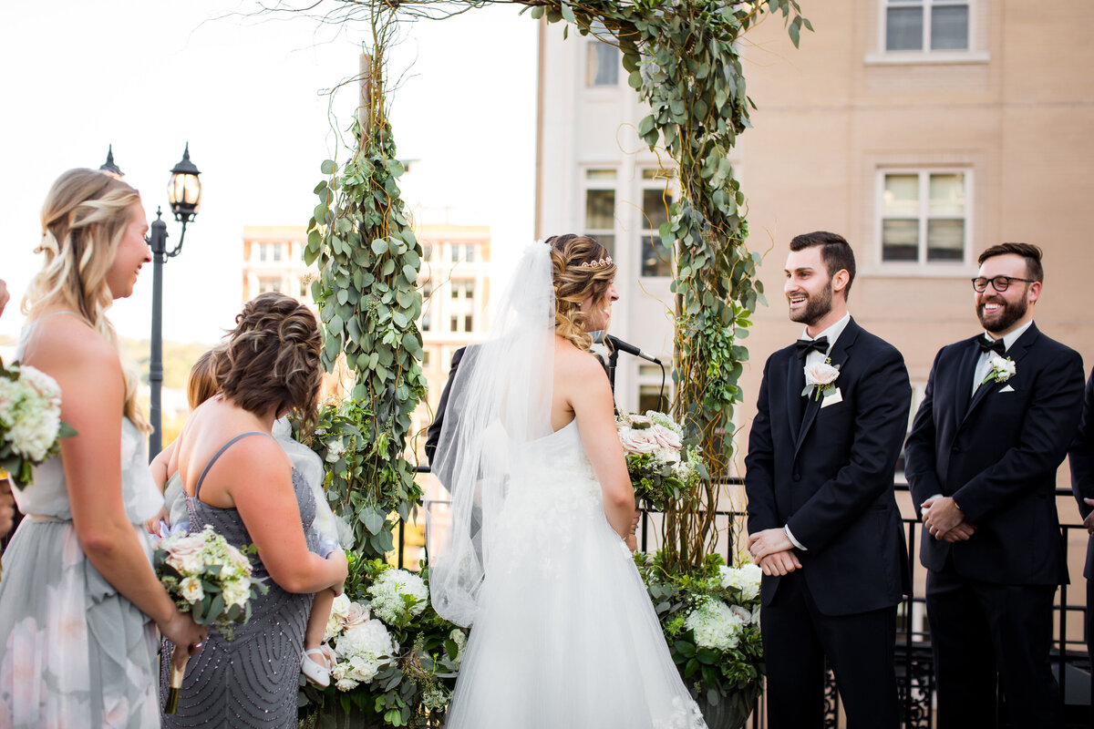 wedding ceremony at university club