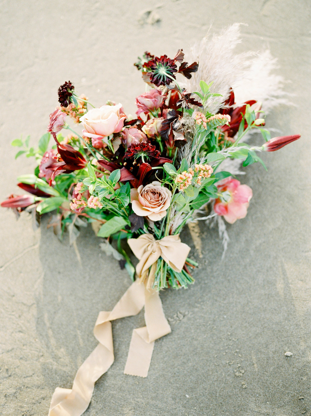 bouquet on the beach