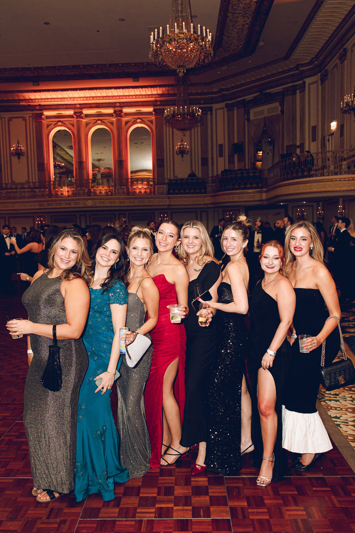 Event photography for the Snowball Gala 2025 at the Palmer House Hotel in Chicago