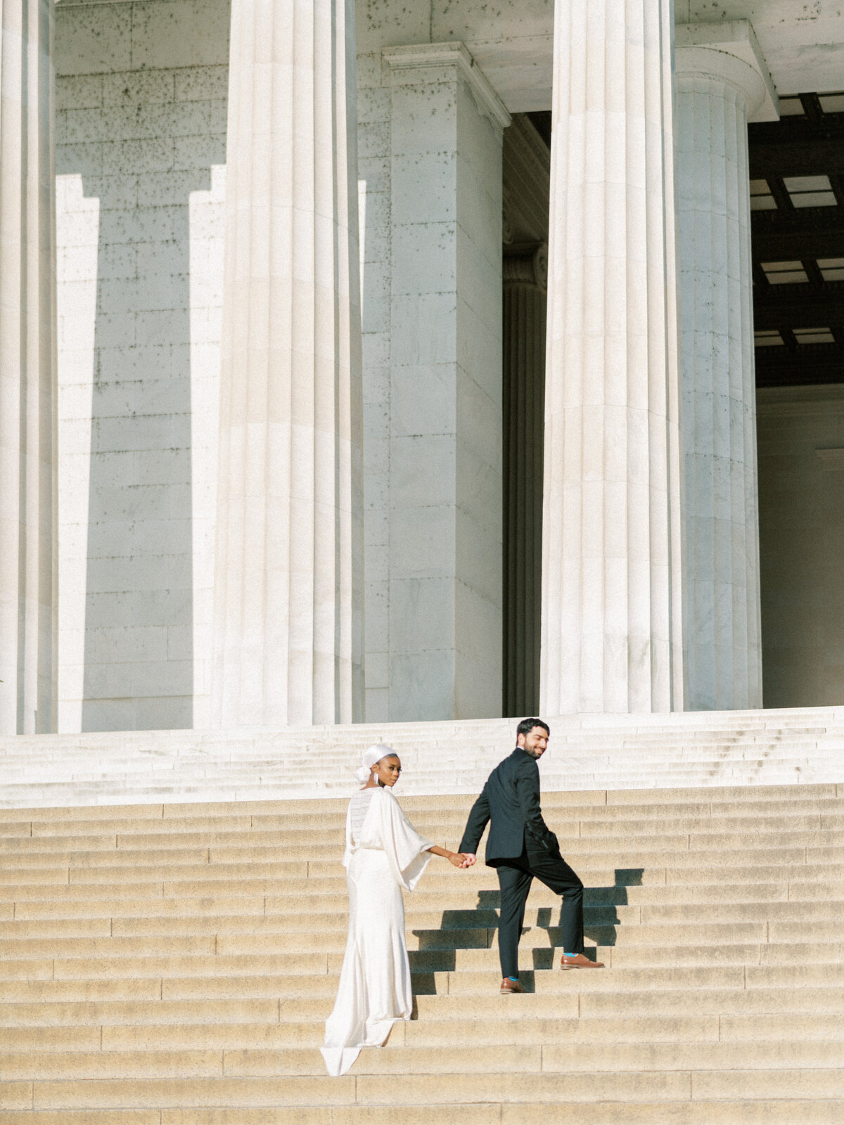 Washington DC Sunrise Lincoln Memorial Engagement Session | Amarachi Ikeji Photography 41