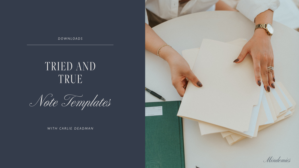 Therapy Note Templates Treatment Plan Template Mindemics