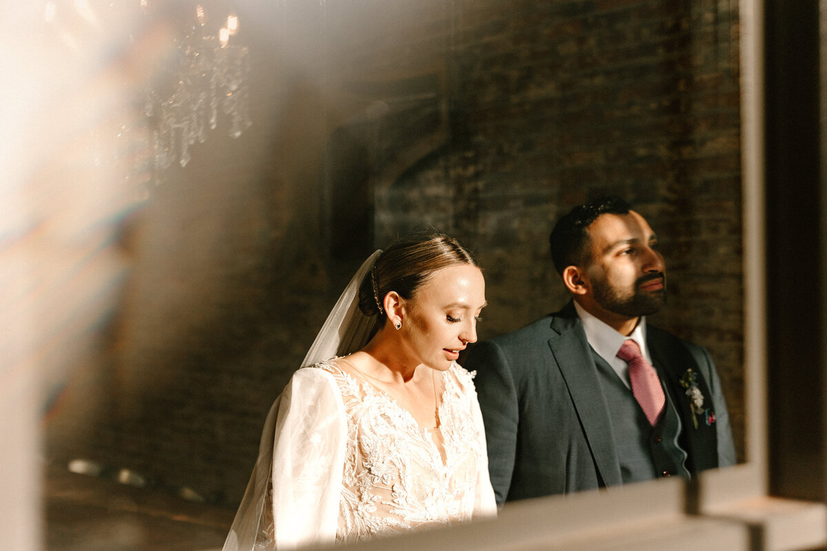 bride and groom exchanging vows