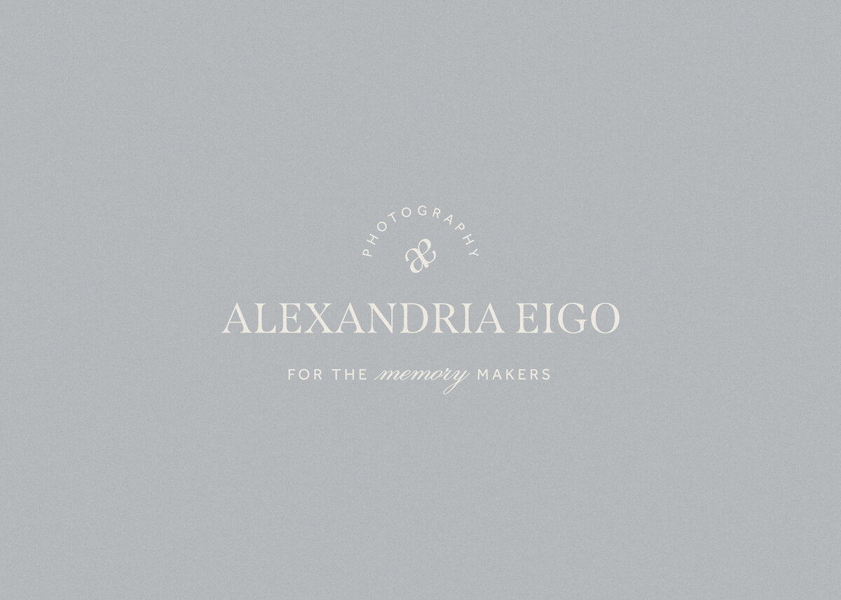 Brand identity and primary logo  for a photographer