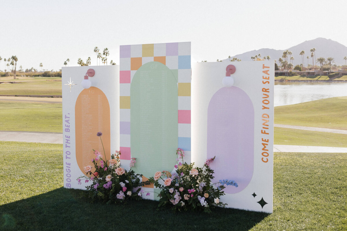 Colorful arizona wedding reception decor 8