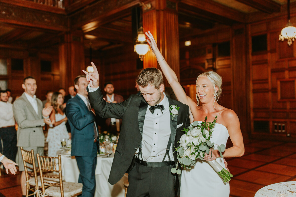 Bride and Groom enters reception