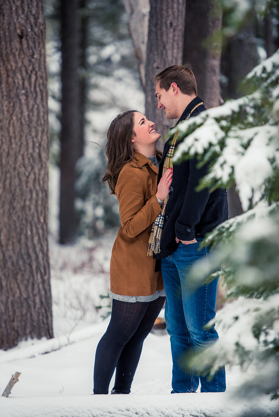 couple enjoying snow