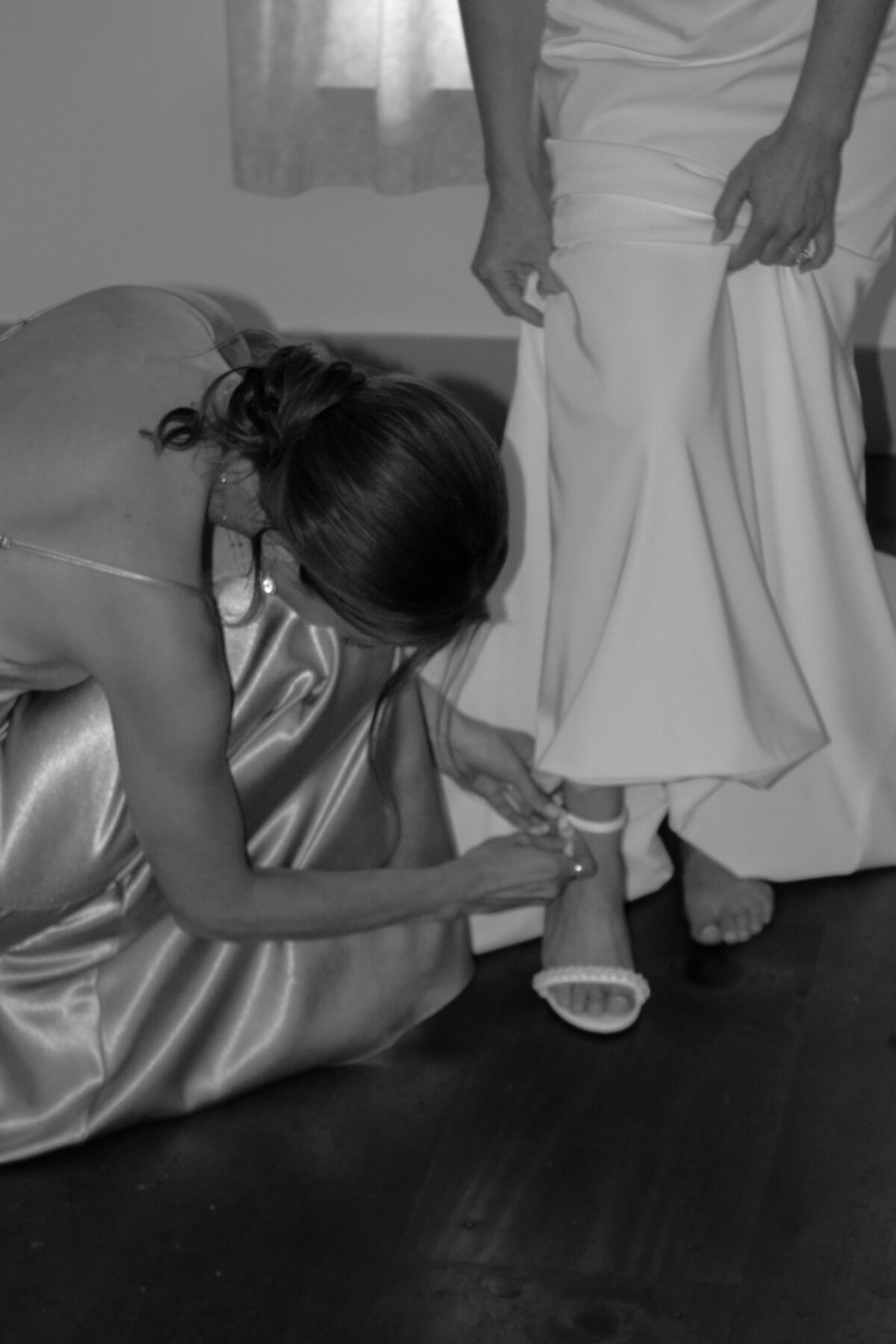 Bride Getting Ready for Perona Farms Wedding