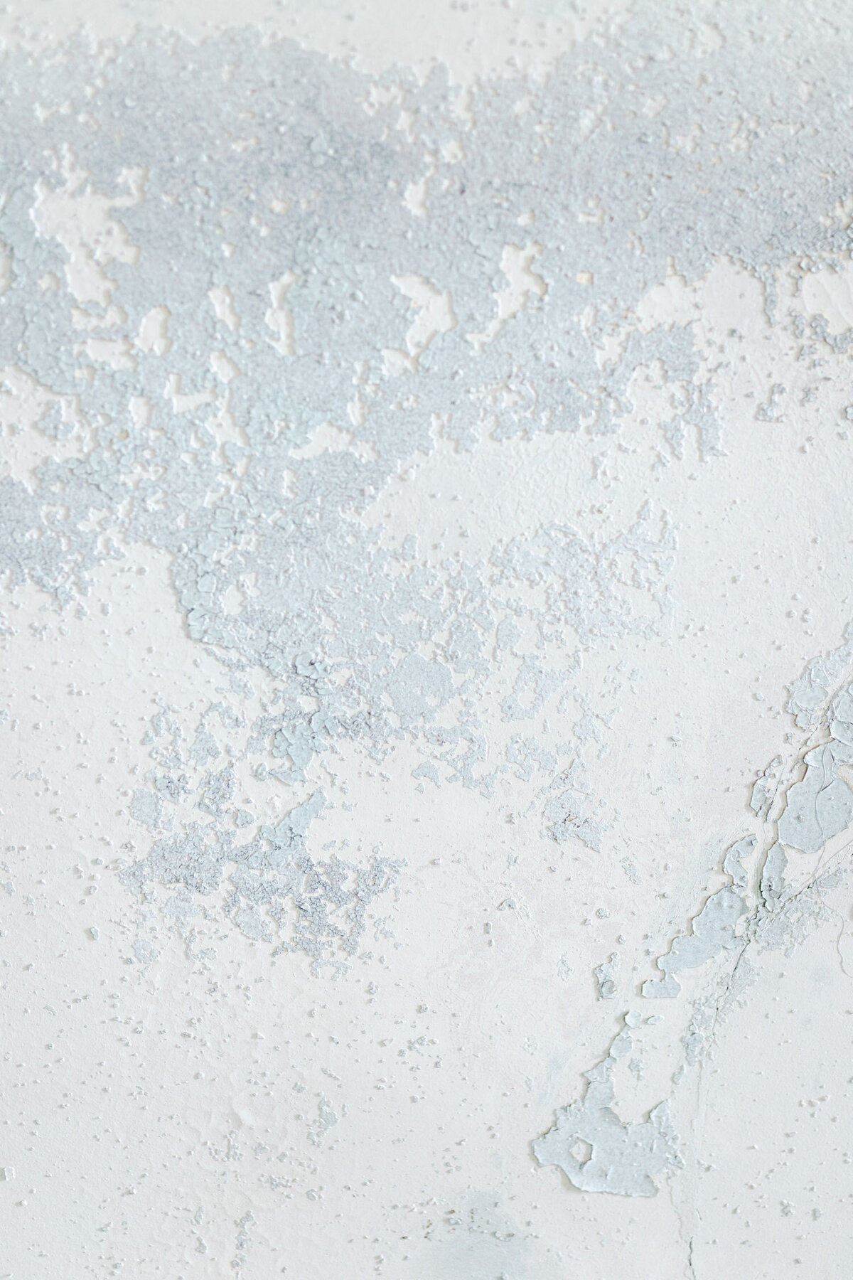 peeling paint on wall of abandoned cathedral ruins mimics Mediterranean map