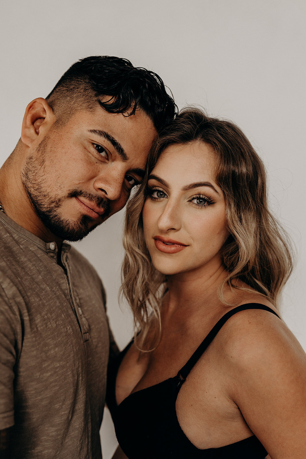 multiracial couples portait close-up