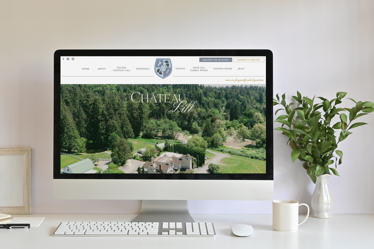 Custom Showit website design for a Washington wedding venue