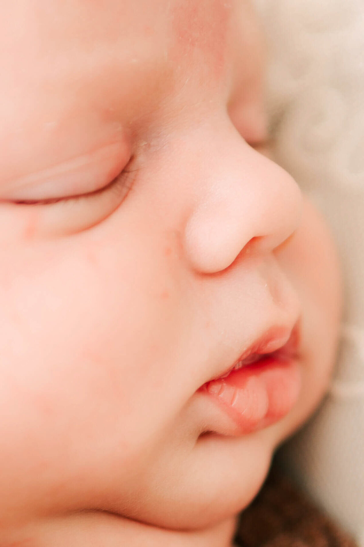 close up of baby boy captured by Branson MO newborn photographer Jessica Kennedy of The XO Photography