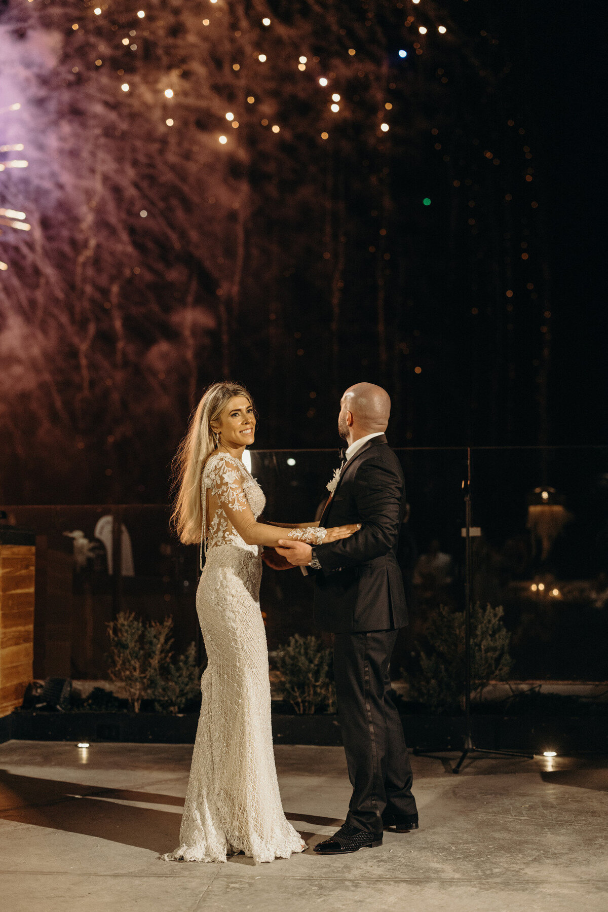 Fireworks at the cape Cabo Wedding by MemoryBox Photography