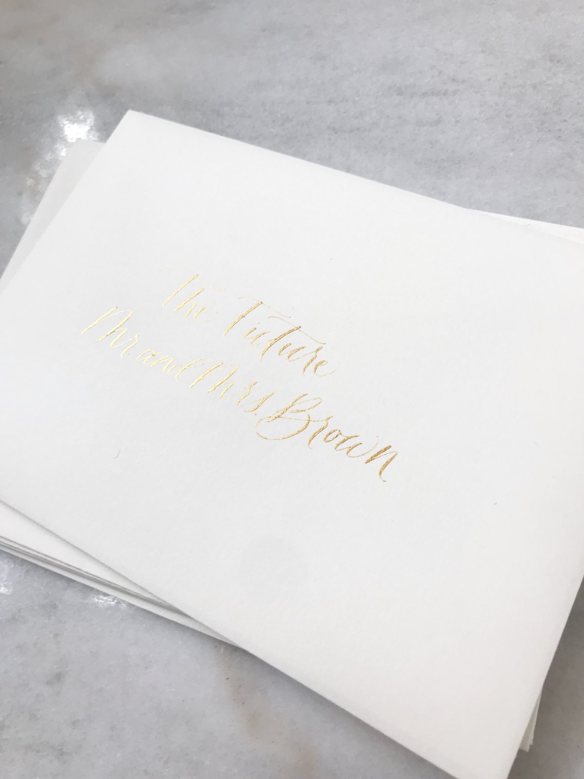 gold envelope calligraphy new orleans louisiana