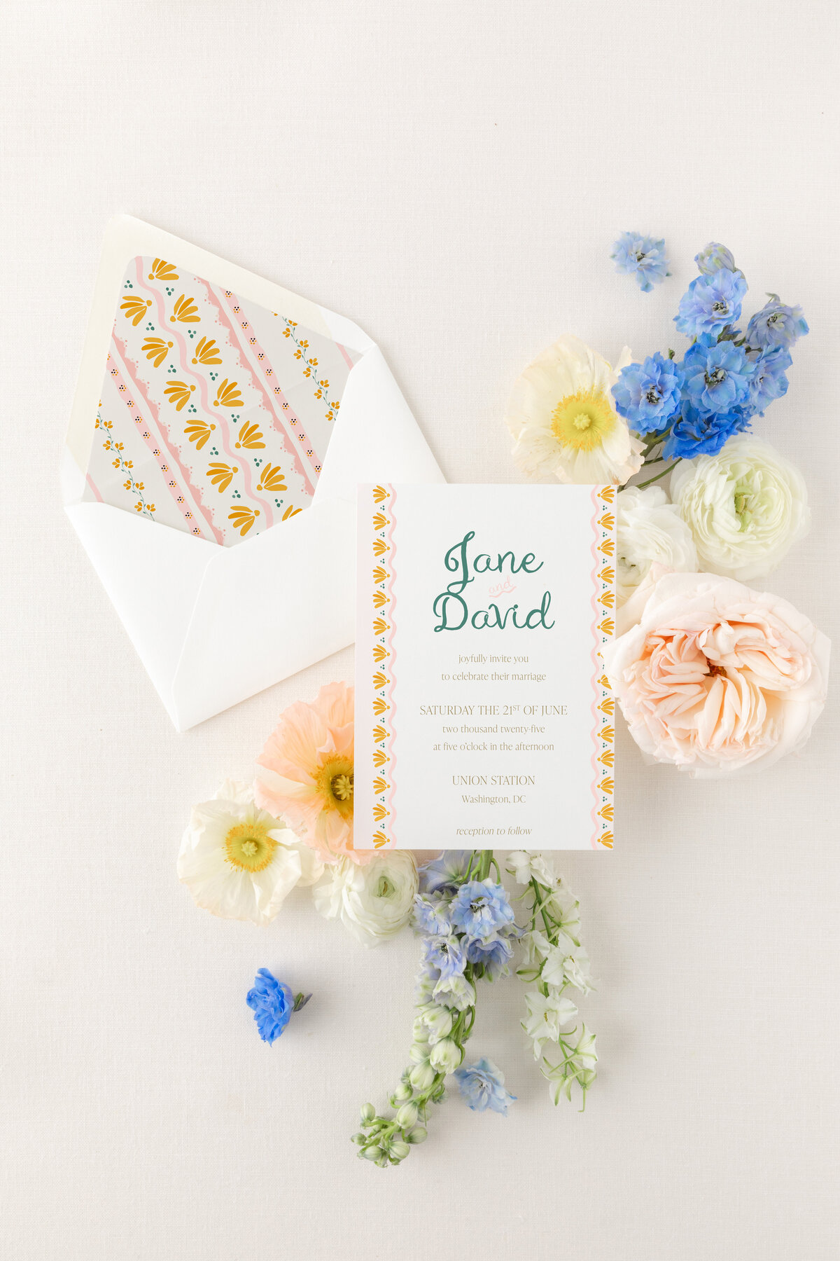 Watercolor Floral Border - Love of Color - 9