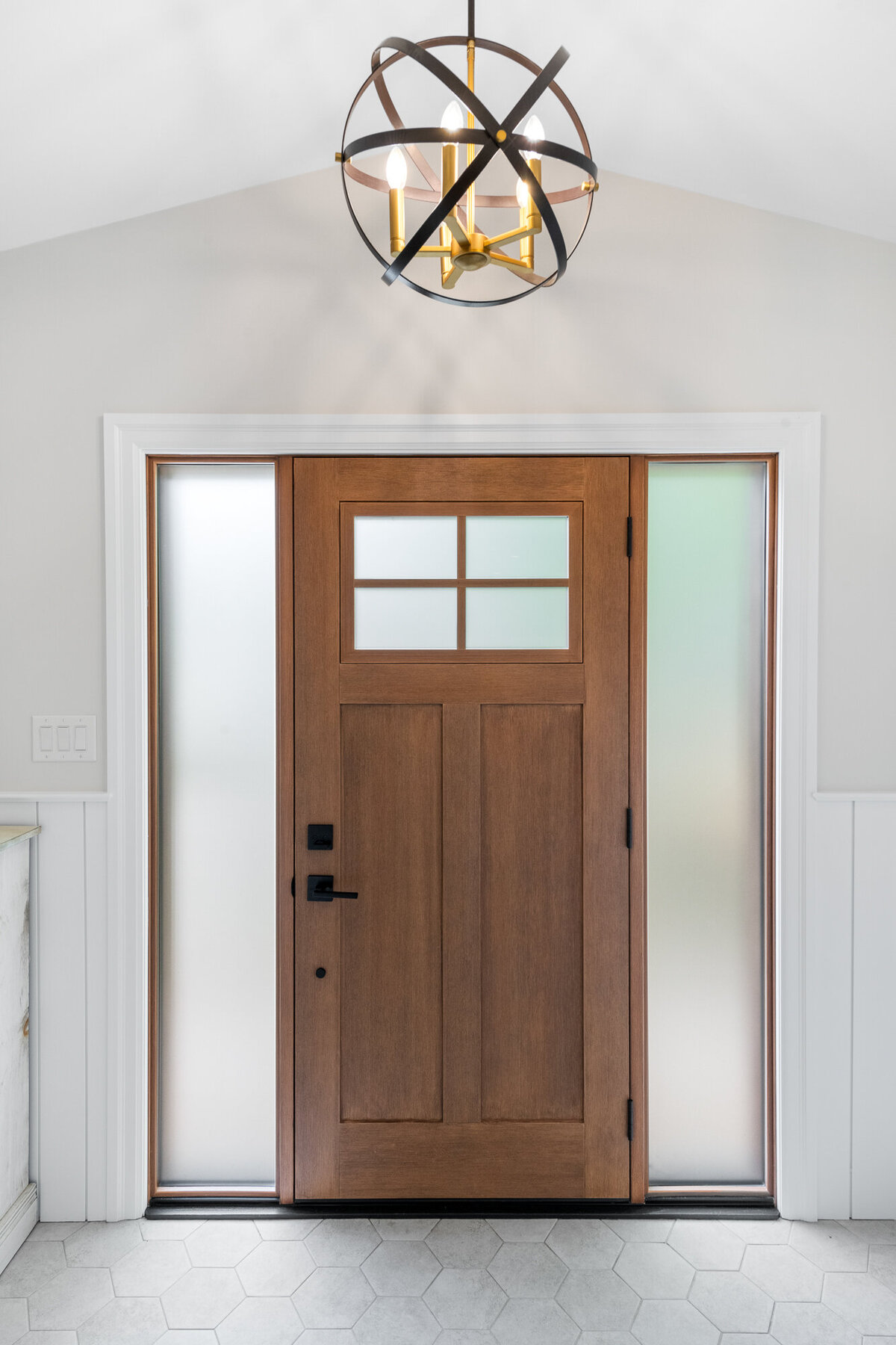 Final image of our ivory marble kitchen and interior design project.