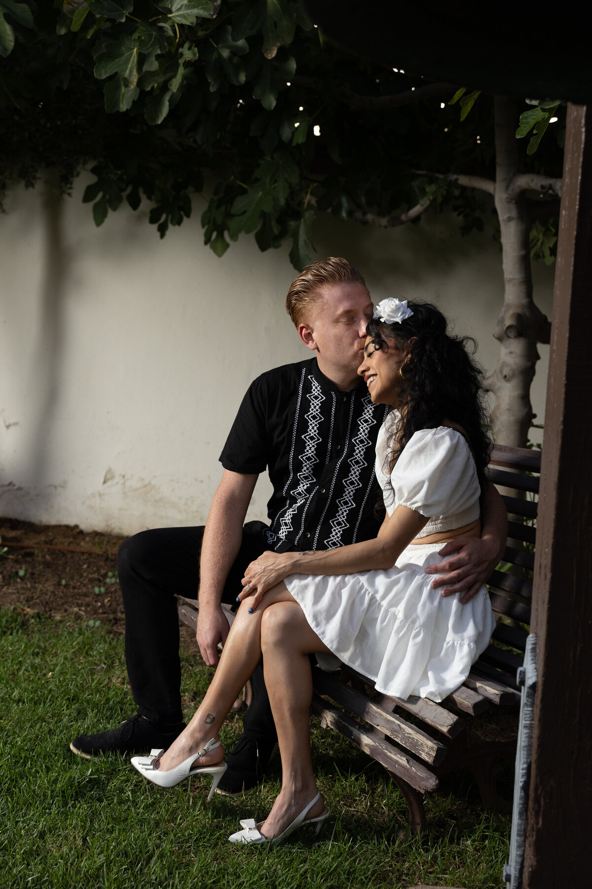 Redlands Outdoor Couple Session Bench
