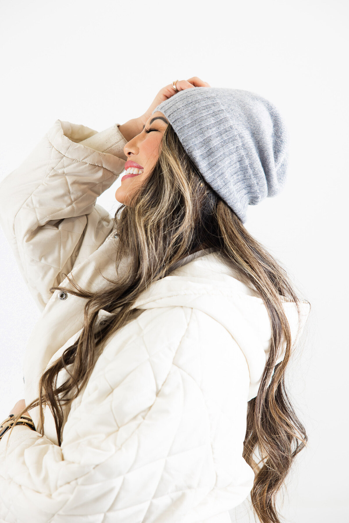 Coastal Cashmere Seattle Beanie Medium Gray 2