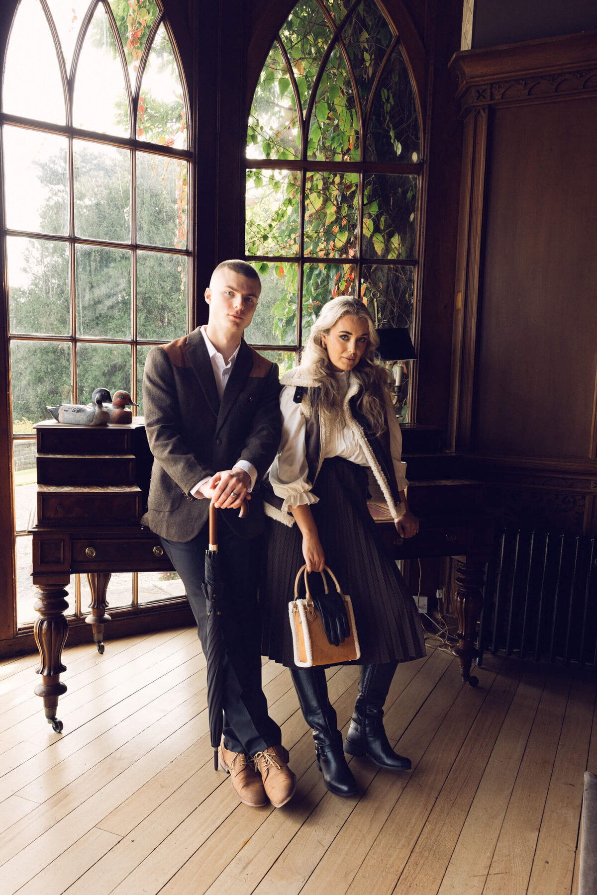 A wedding engagement photo shoot at Luttrellstown castle in Dublin Ireland