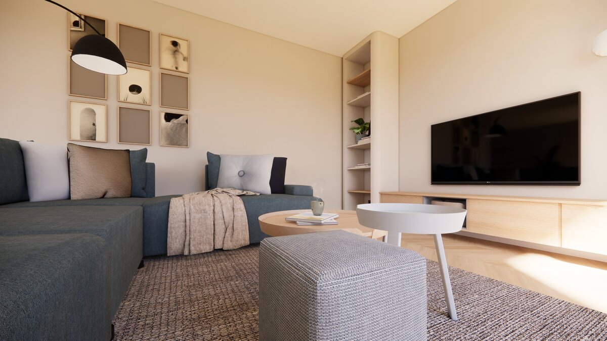 Project Rhoon - Interieurontwerp Tijsjes erf - Marc en Saskia - Aanzicht detail woonkamer II