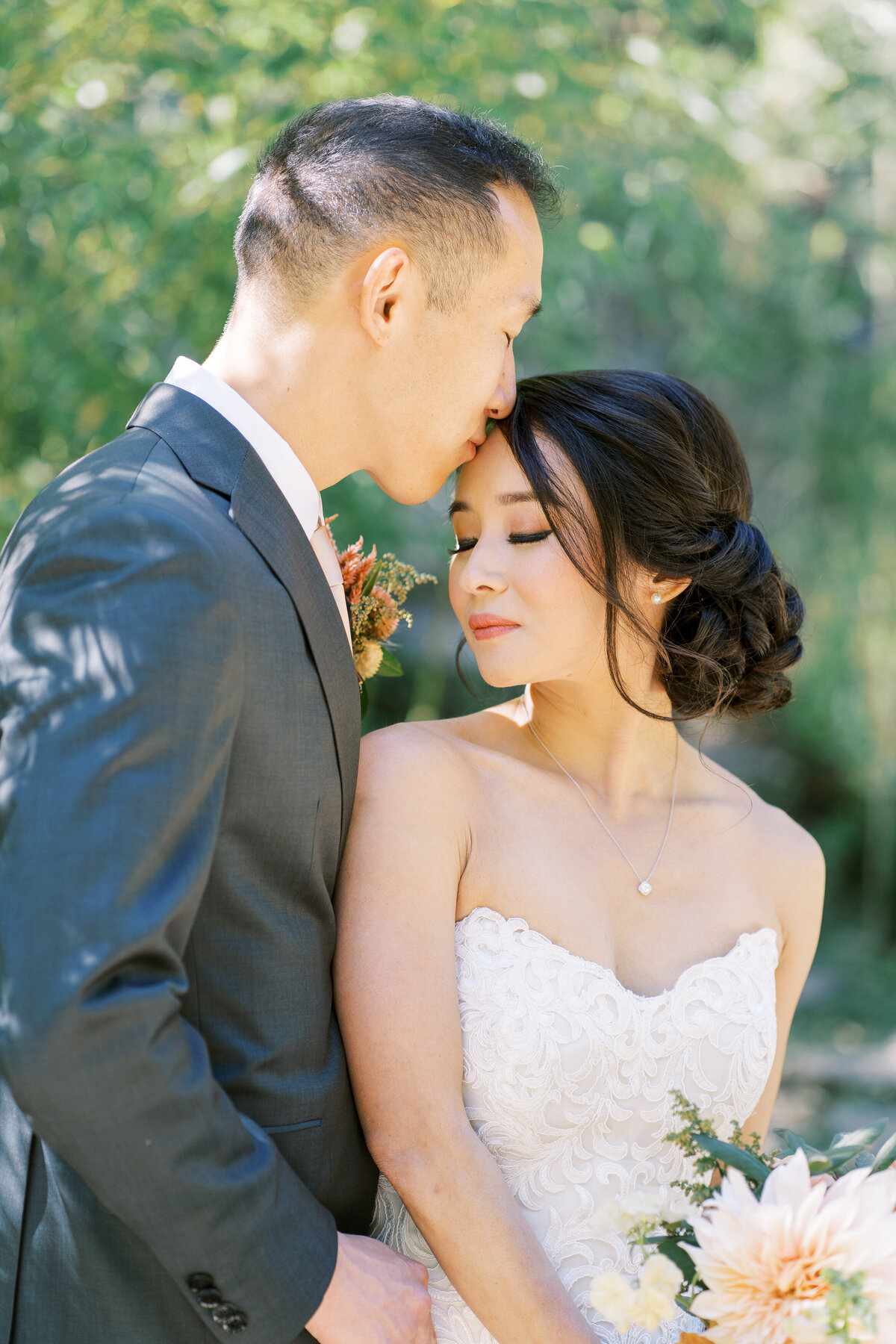 bride and groom intimate portrait