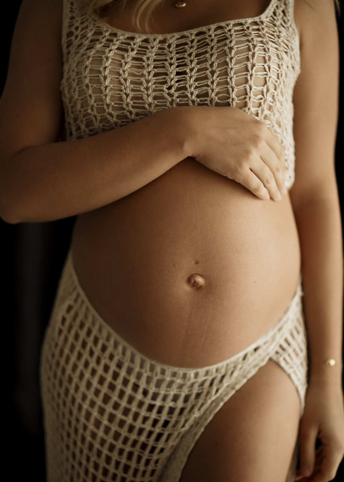 Two Piece Nude Net Piece