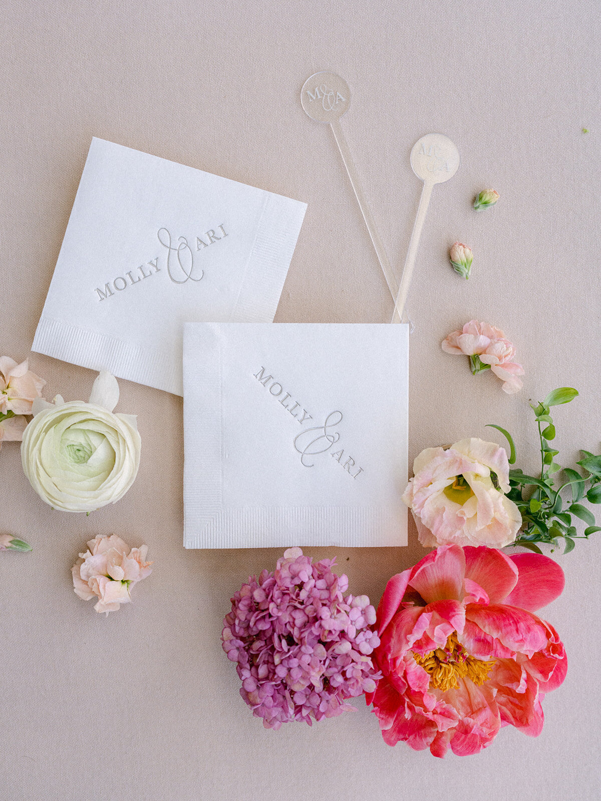 personalized-wedding-napkins-silver-foil