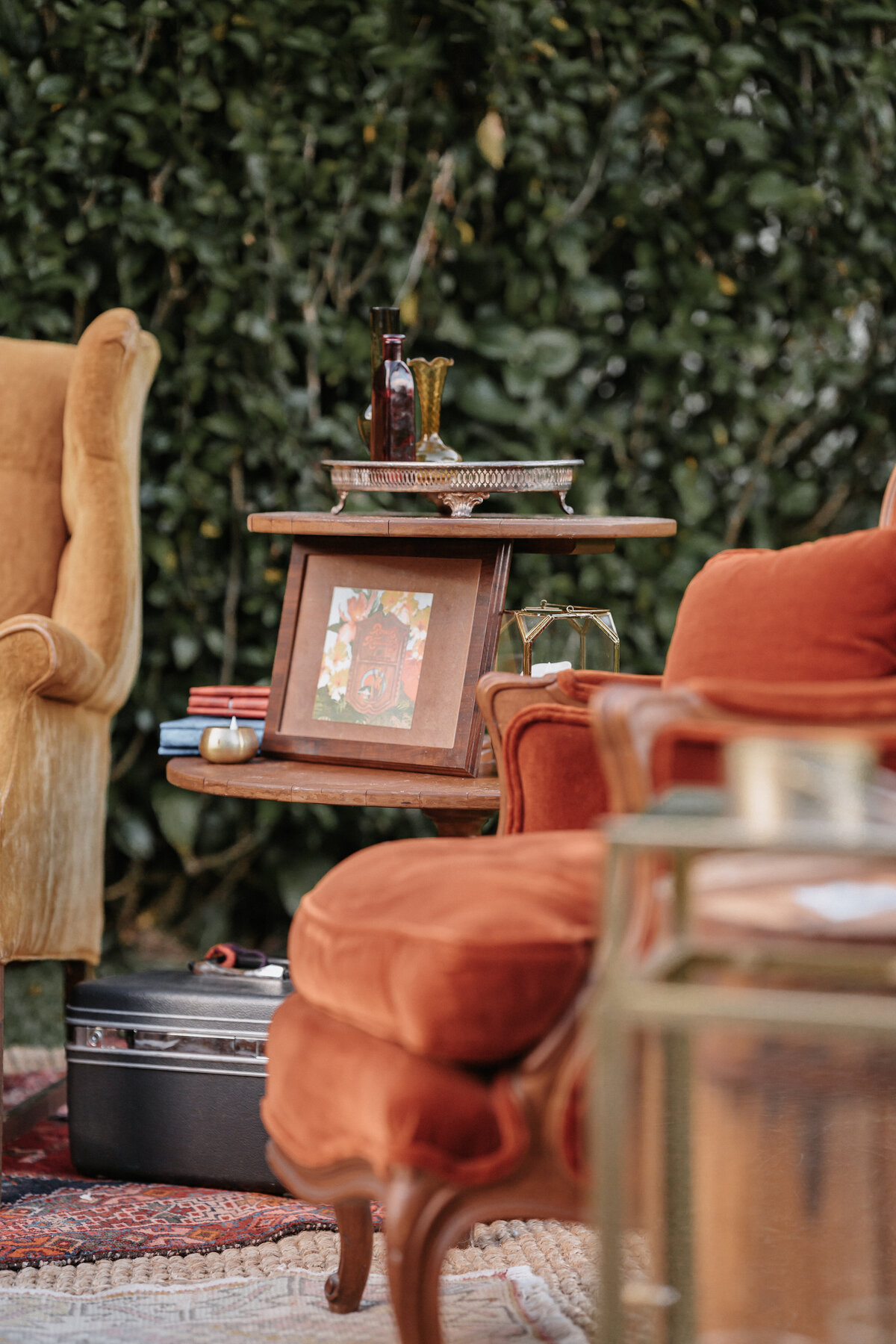 Vintage chair and decor lounge set