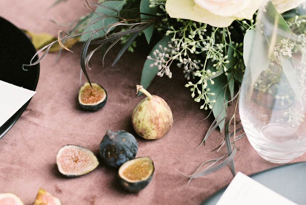 Figs on wedding tablescape