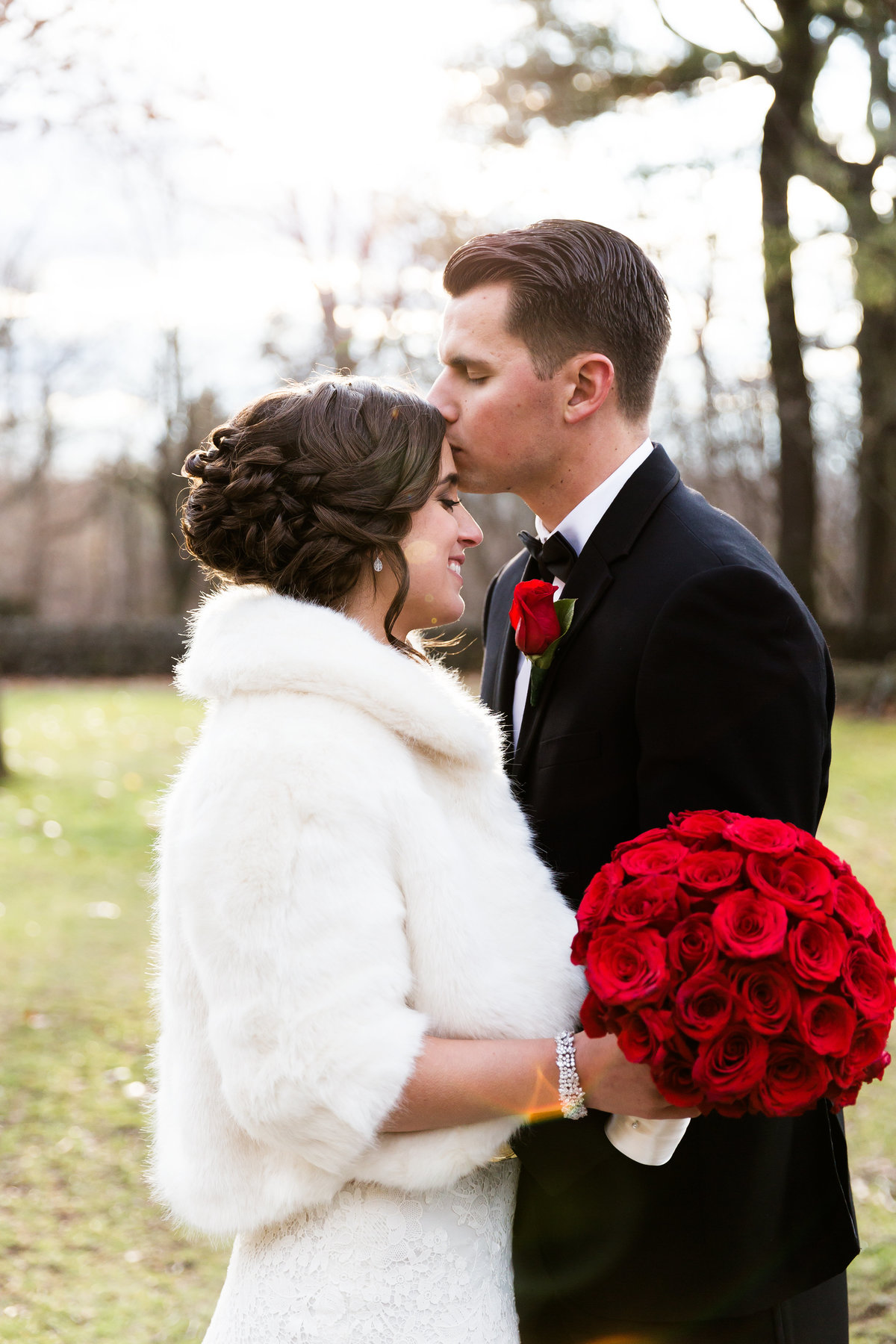 Venetian NJ winter wedding MLB Joe Panik black and white 8