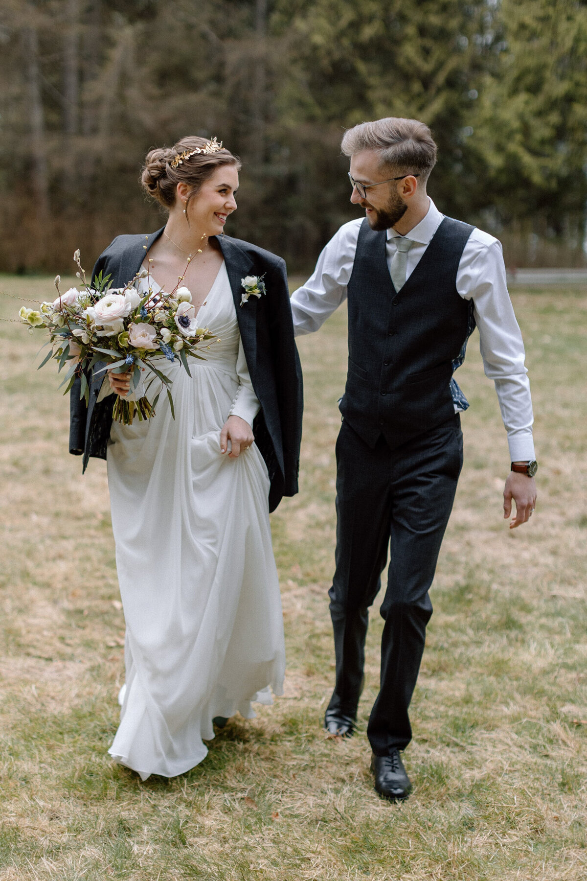 Gorgeous bride and groom portrait by Bronte Taylor Photography, a Vancouver-based photographer with a playful, genuine and intimate approach.