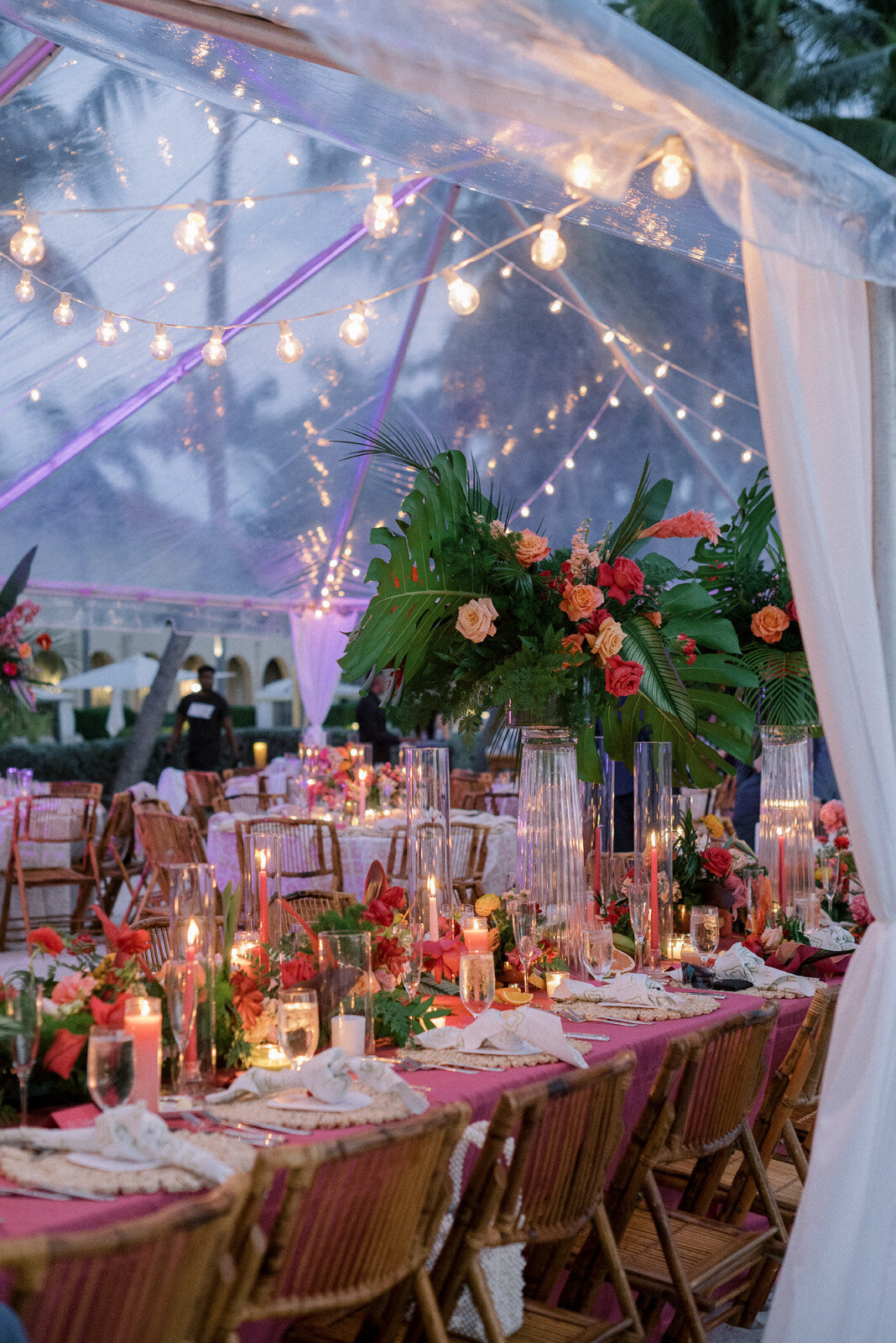 Kate-Murtaugh-Events-destination-wedding-planner-clear-top-tent-sunset