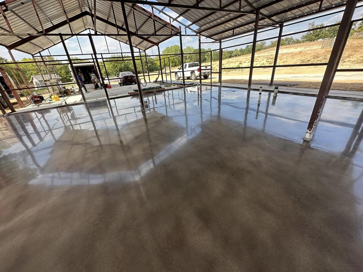 Commercial properties in DFW featuring expertly polished concrete floors for durable and modern business spaces.