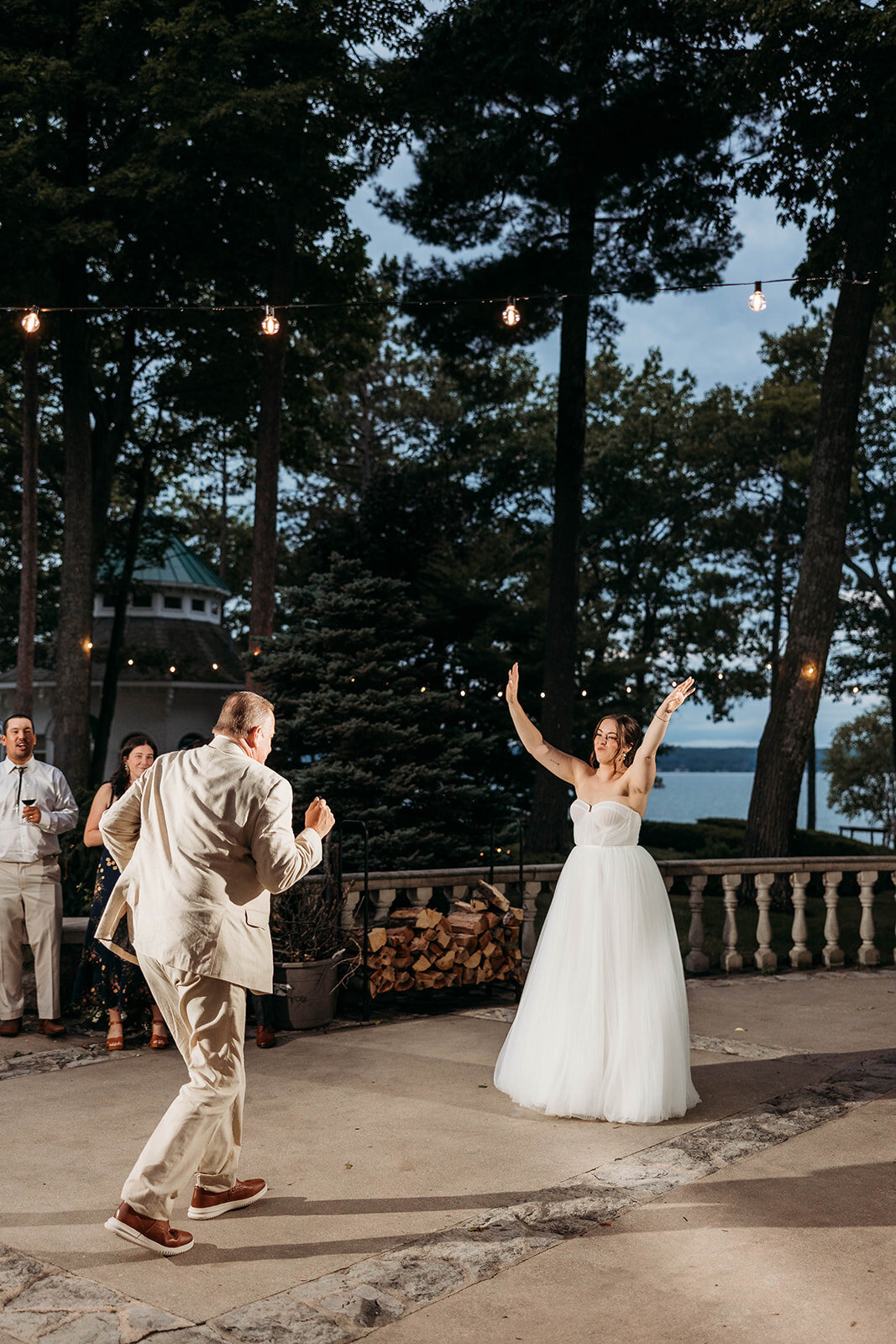 Red Pine Point Indian River Michigan Intimate Wedding Reception Dancing K. E. Rogers Photography-63