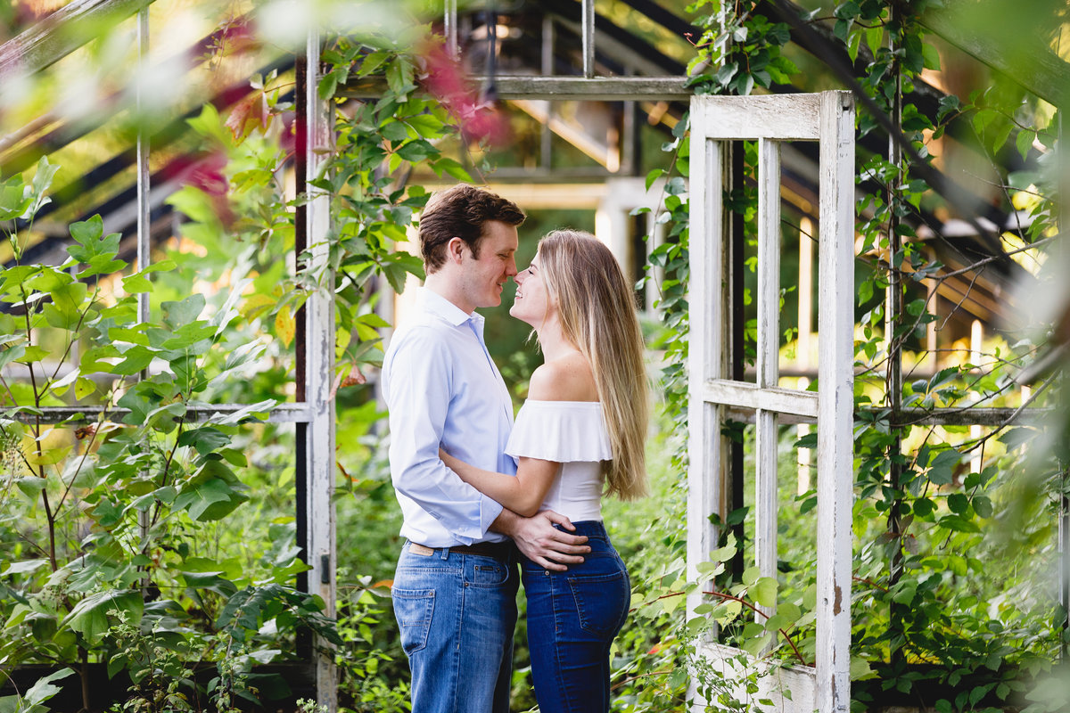 Philadelphia Engagement Session Greenhouse Outdoors 10