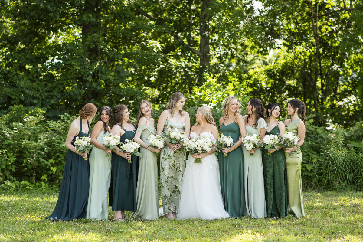 Bride and bridesmaids