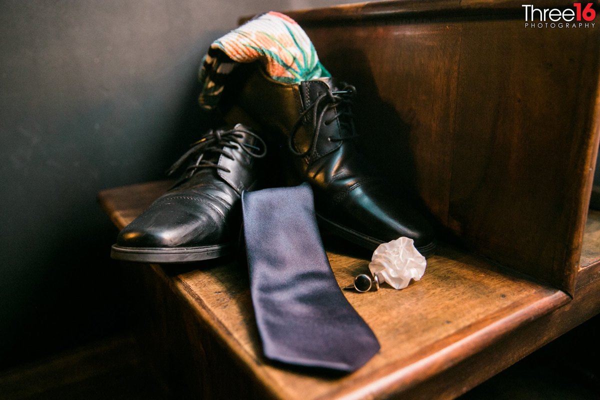 Grooms shoes and accessories