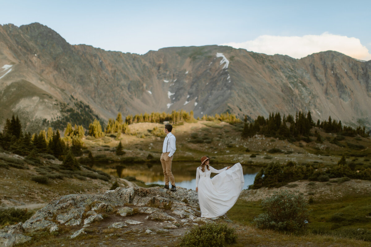 For the adventurers who want to wear their hiking boots with their wedding dress.