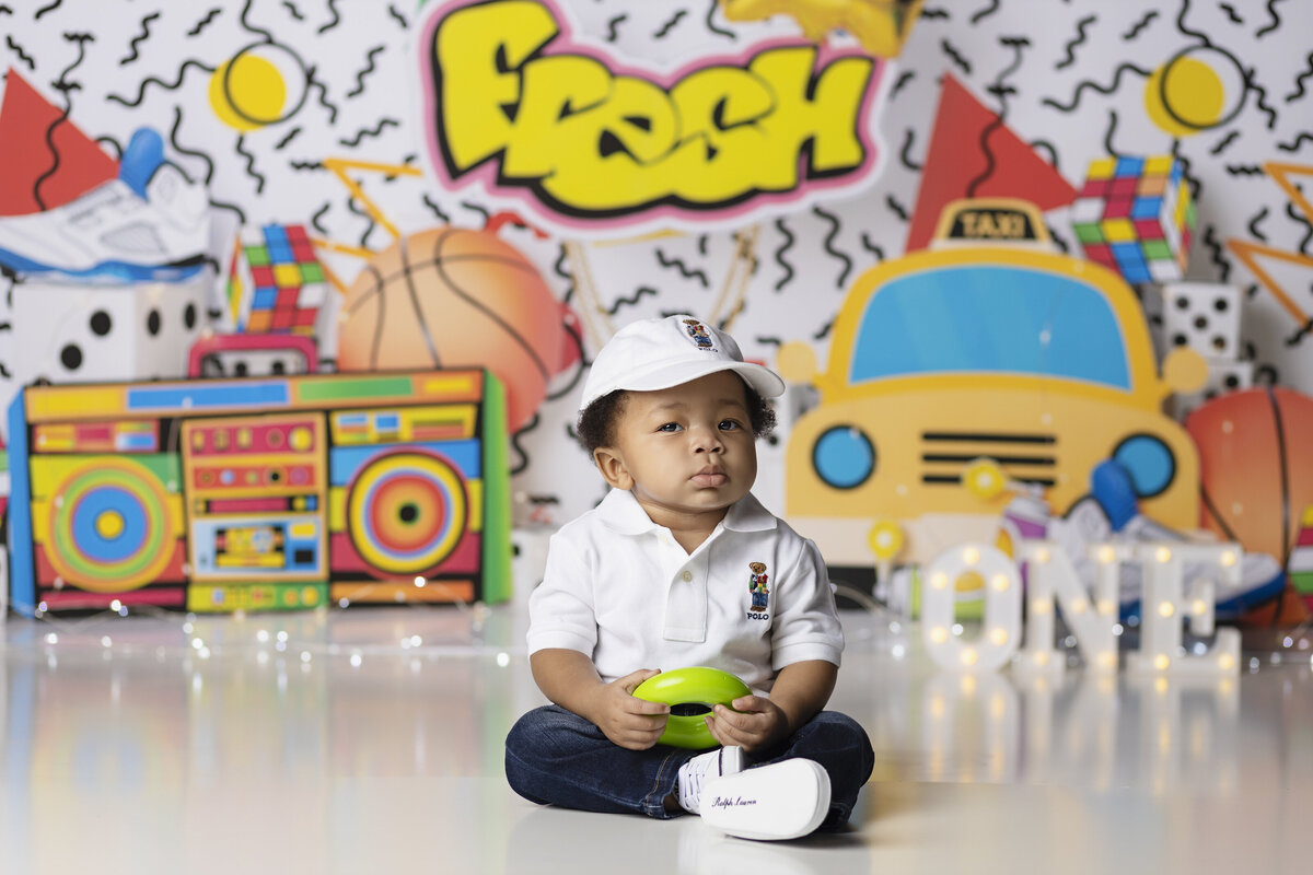 Hampton Georgia cake smash photographer, first birthday photographer in Atlanta, photography studio with props in jonesboro Georgia